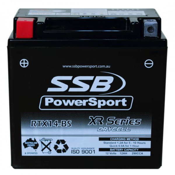 SSB RTX14-BS XR Series Motorcycle Battery