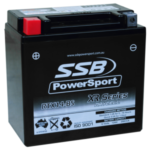 SSB RTX14-BS XR Series Motorcycle Battery