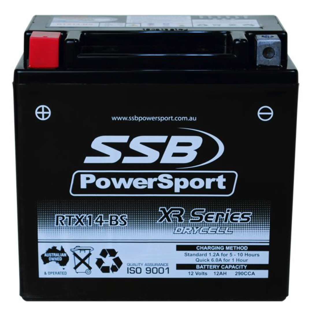 SSB RTX14-BS XR Series Motorcycle Battery