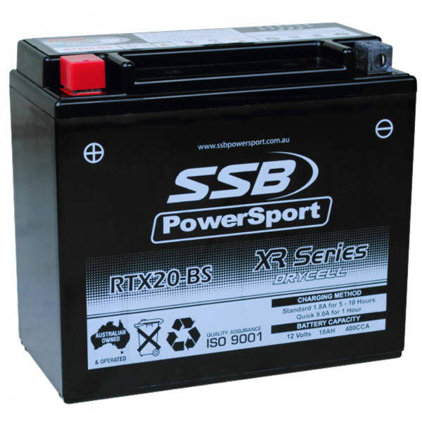 SSB RTX20-BS XR Series Motorcycle Battery at Signature Batteries