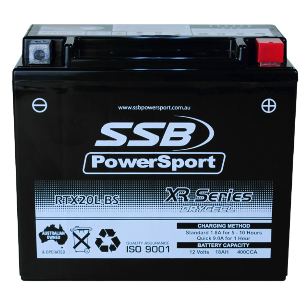 SSB RTX20L-BS XR Series Motorcycle Battery at Signature Batteries