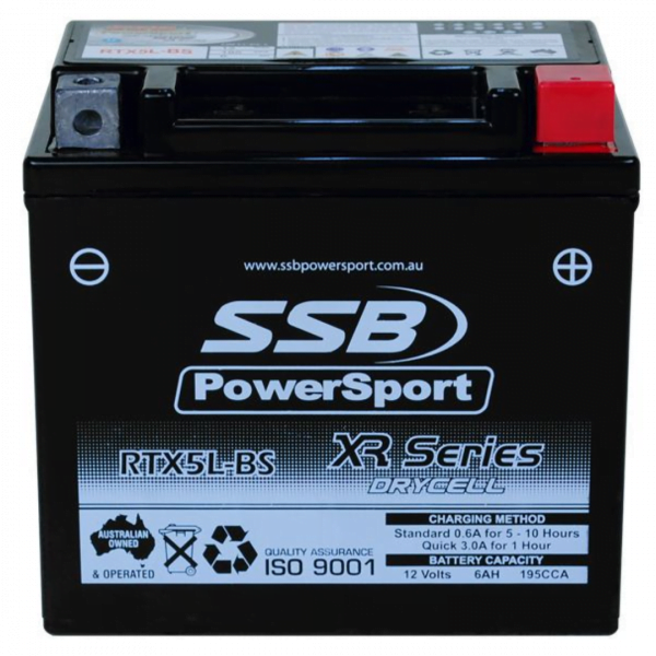 SSB RTX5L-BS XR Series Motorcycle Battery