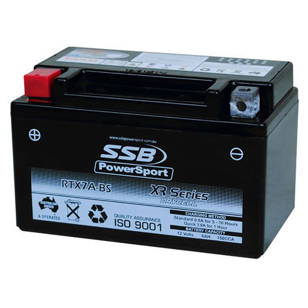 SSB RTX7A-BS XR Series Motorcycle Battery