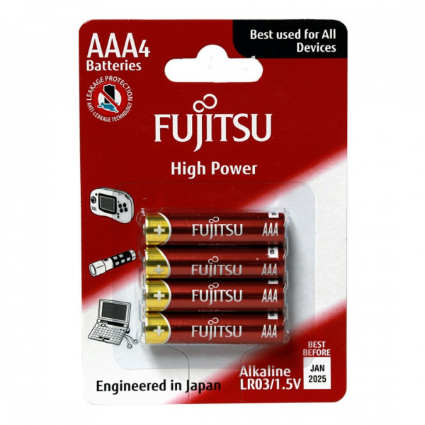 Fujitsu High Power Alkaline Batteries - LR03 at Signature Batteries