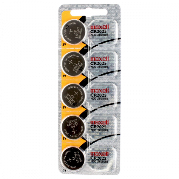 Maxell CR2025-BP5 3V Lithium Coin Cell Battery at Signature Batteries