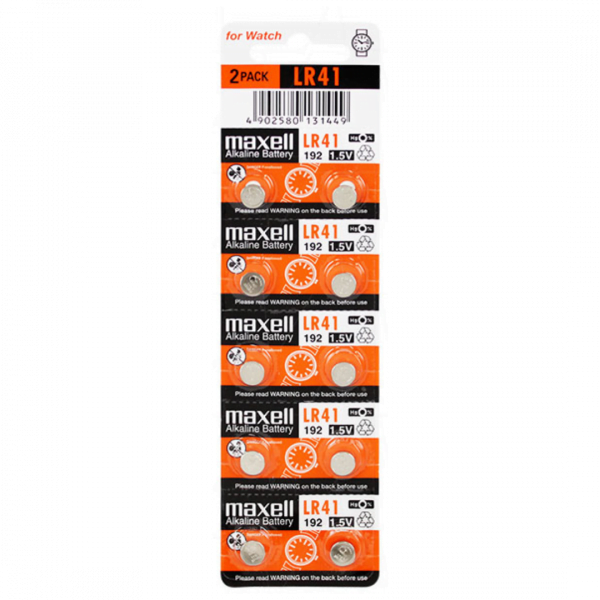 Maxell LR41-BP10 Alkaline Button Cell Battery at Signature Batteries