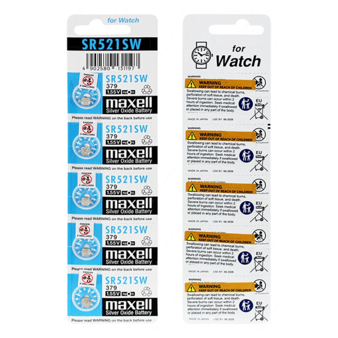 Maxell SR521SW-BP5 at Signature Batteries