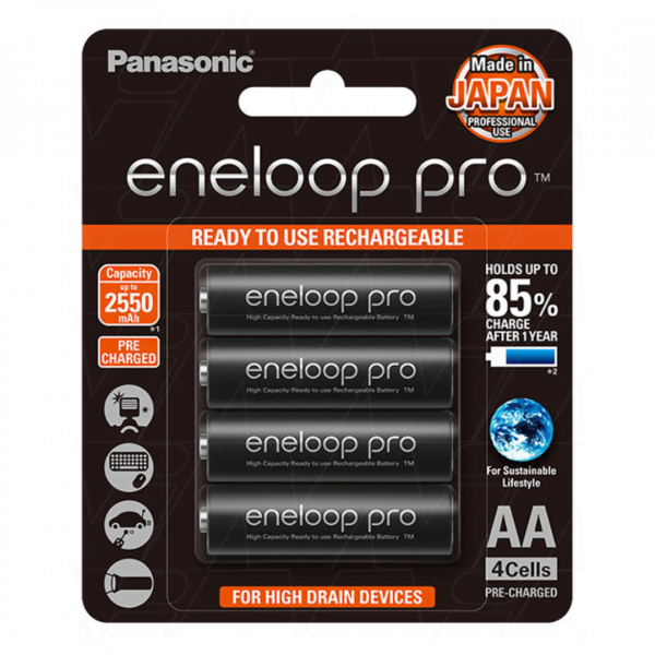 Panasonic Eneloop BK-3HCCE4BT Pro rechargeable AAA battery at Signature Batteries