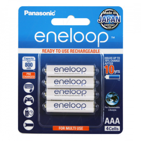Panasonic Eneloop BK-4MCCE4BA rechargeable AAA battery at Signature Batteries