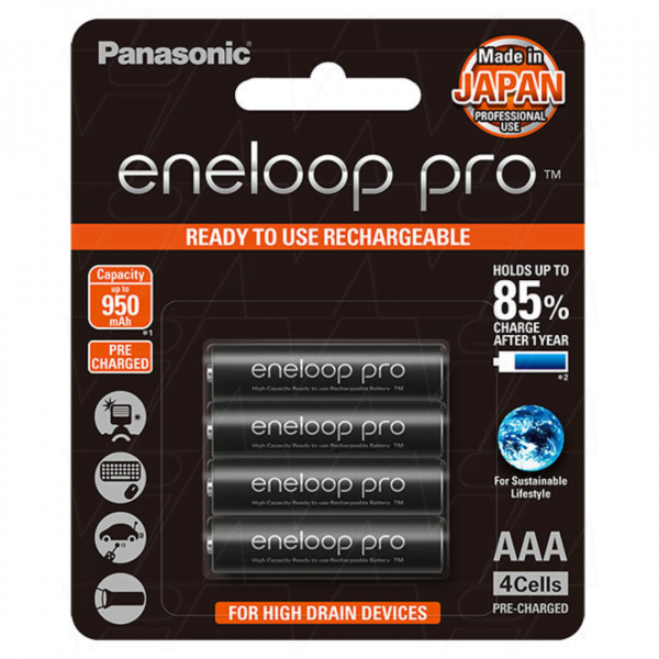 Panasonic Eneloop BK-HCCE4BT Pro rechargeable AAA Battery at Signature Batteries
